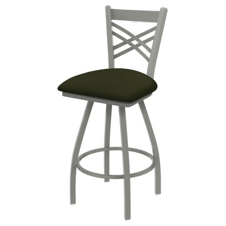 HOLLAND BAR STOOL CO 36" Swivel X-Tall Bar Stool, Nickel Finish, Canter Pine Seat X820